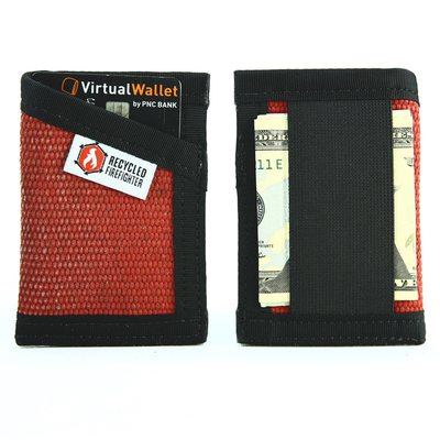 upcycled fire hose wallet