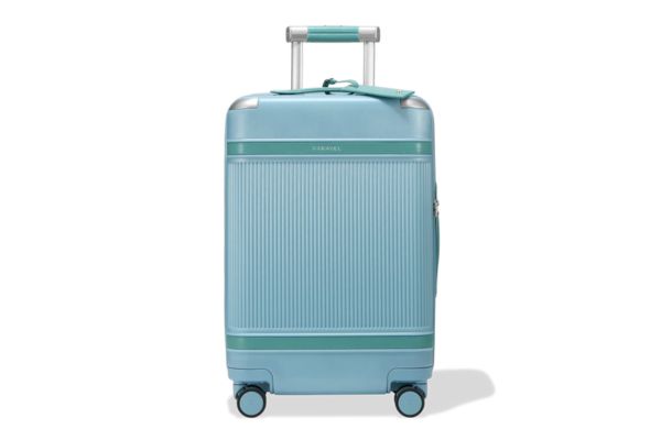 limited-edition Aviator100 carry on luggage made form 100% recycled polycarbonate.
