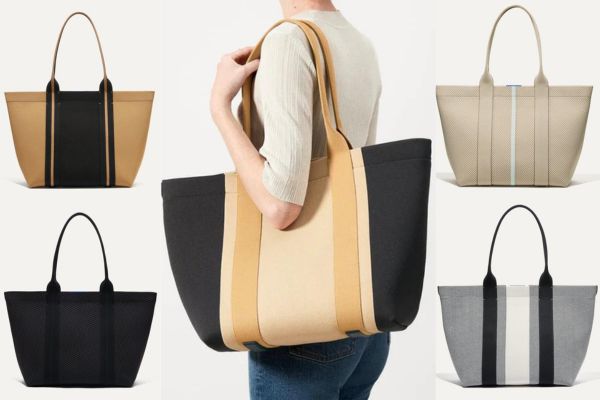 the essential Rothys tote bag made from recycled plastic bottles
