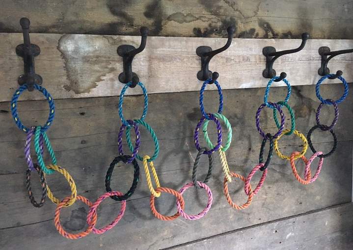 upcycled plastic rope garland