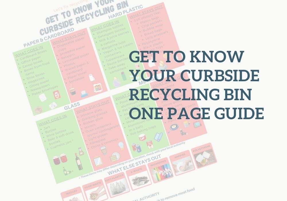 Curbside Recycling bin - one page guide