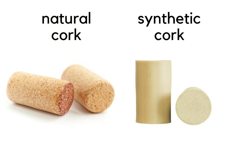 difference between natural and synthetic cork