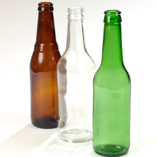 glass bottles ready to be recycled