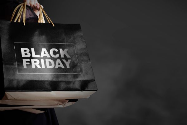 black friday sales in black to represent the negative side