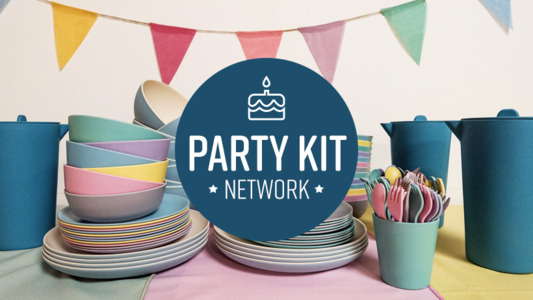 reduce single use by using a party kit